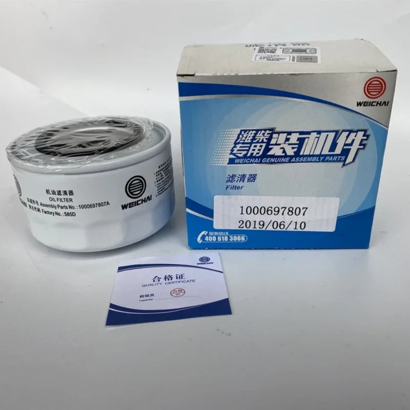 Weichai Yangdong Diesel Engine 1000697807 Oil Filter